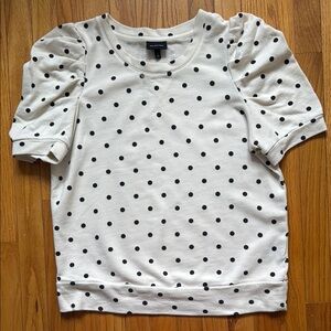Polka Dot Puff Sleeve Top